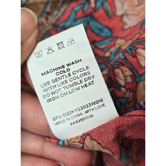 NWT Bloomchic Plus Sz 22-24 Bandana V-neck Pocket Belted Flutter Hem Maxi Boho - Picture 13 of 13